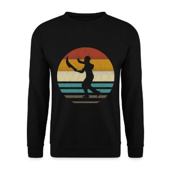 Jai Alai Sports Rétro vintage Cesta-Punta, Pelota - Sweat-shirt Unisexe - noir - Devant - Alina (178cm) & Michal (187cm)