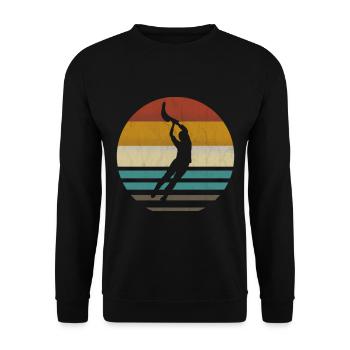 Jai Alai Sports Retro vintage Cesta-Punta, Pelota - Unisex Sweatshirt - black - Front - Alina (178cm) & Michal (187cm)