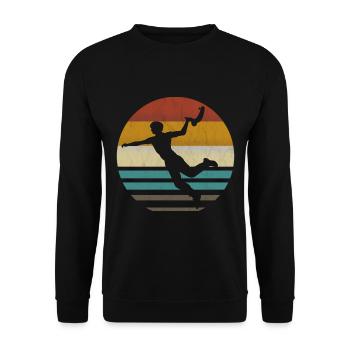 Jai Alai Sports Rétro vintage Cesta-Punta, Pelota - Sweat-shirt Unisexe - noir - Devant - Alina (178cm) & Michal (187cm)