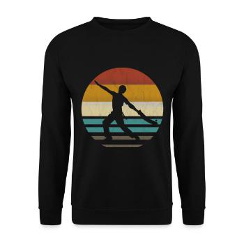 Jai Alai Sports Retro vintage Cesta-Punta, Pelota - Unisex Sweatshirt - black - Front - Alina (178cm) & Michal (187cm)