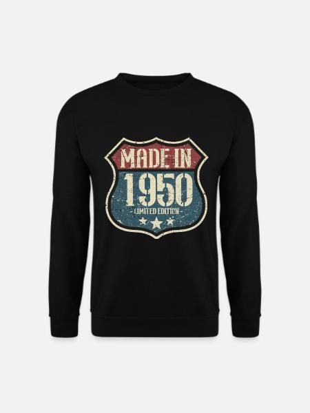1950 Geburtstag geboren im Jahr 1950 Retro Vintage - Unisex Pullover - Schwarz