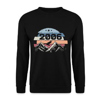 Original 2006 Jahrgang 2006 Geburtstag 2006 - Unisex Pullover - Schwarz - Vorne - Alina (178cm) & Michal (187cm)