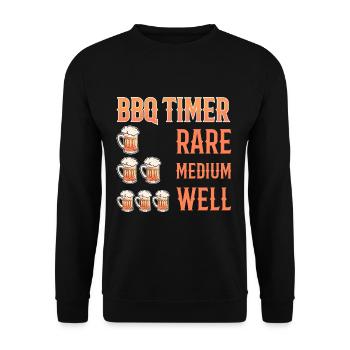 BBQ - Unisex Pullover - Schwarz - Vorne - Alina (178cm) & Michal (187cm)
