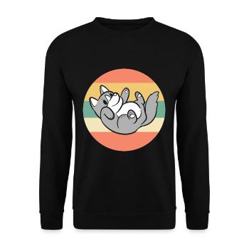 Corgi - Sweat-shirt Unisexe - noir - Devant - Alina (178cm) & Michal (187cm)