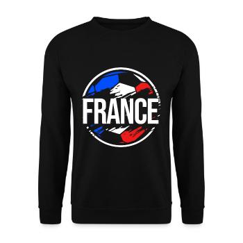Frankreich Fußball - Unisex Pullover - Schwarz - Vorne - Alina (178cm) & Michal (187cm)
