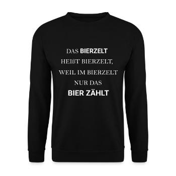 Bierzelt Trachten Party Bierliebhaber - Unisex Pullover - Schwarz - Vorne - Alina (178cm) & Michal (187cm)