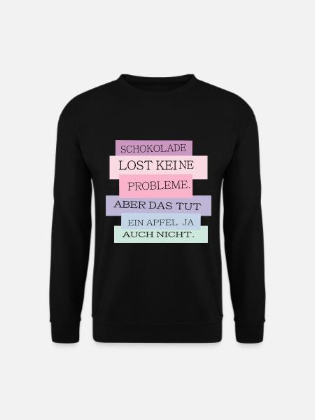 Schokolade vs. Apfel - Unisex Pullover - Schwarz
