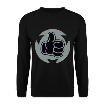 Thumbs up - Unisex Sweatshirt - black - Front - Alina (178cm) & Michal (187cm)