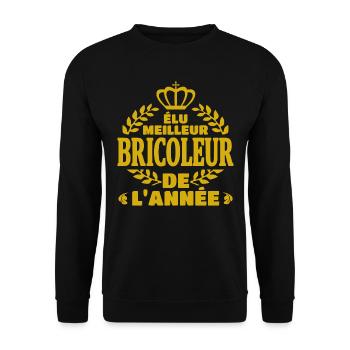 élu meilleur bricoleur de l'année - Sweat-shirt Unisexe - noir - Devant - Alina (178cm) & Michal (187cm)