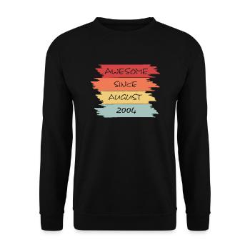 Awesome Since August 2004 - Unisex Pullover - Schwarz - Vorne - Alina (178cm) & Michal (187cm)