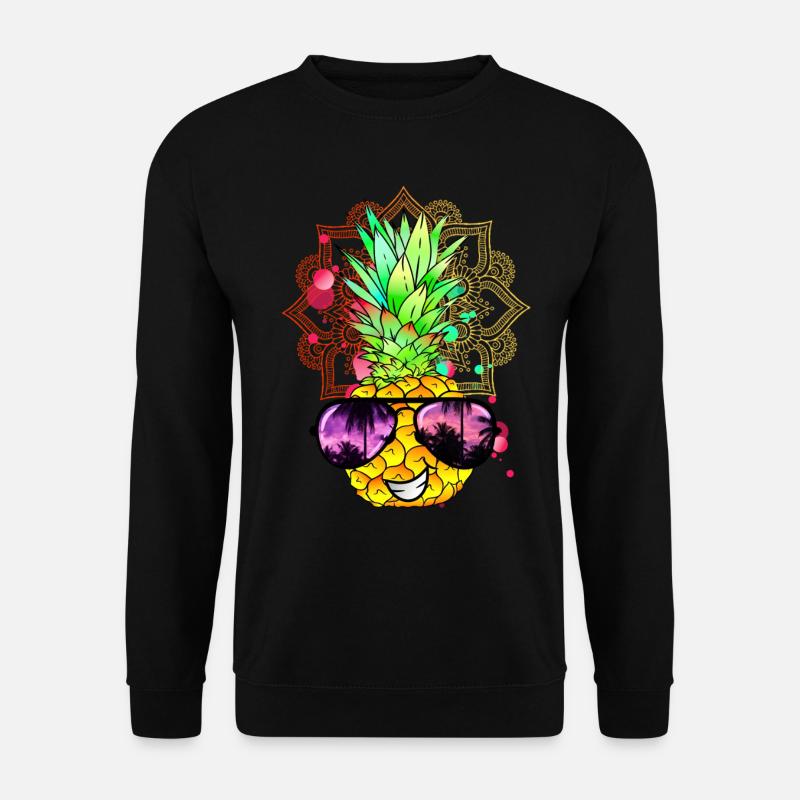 Ananas Mandala - Unisex Pullover - Schwarz