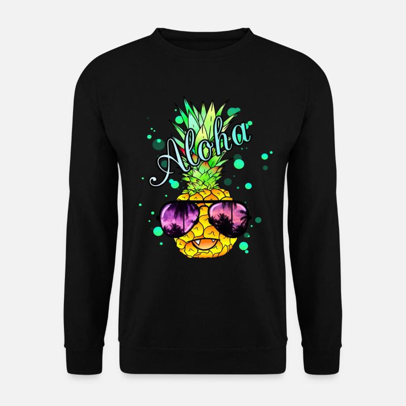 Vampire pineapple with cool sunglasses - Unisex Sweatshirt - black