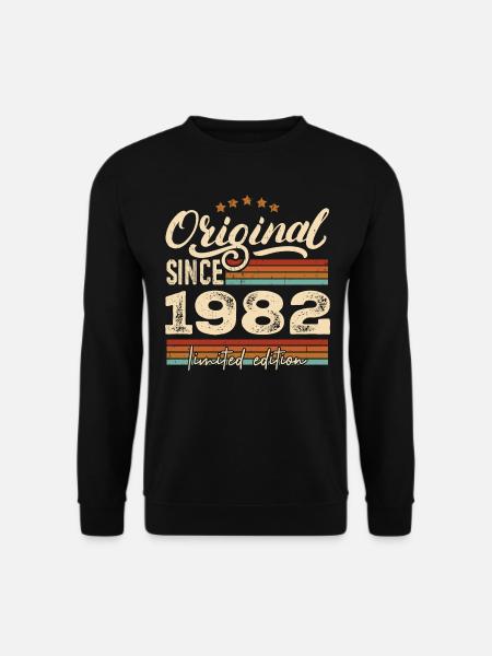Original 1982 Jahrgang - 1982 Geburtstagsgeschenk - Unisex Pullover - Schwarz