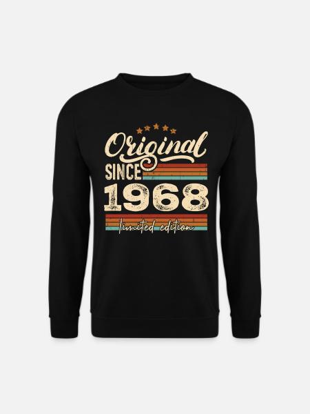 Original 1968 Jahrgang - 1968 Geburtstagsgeschenk - Unisex Pullover - Schwarz