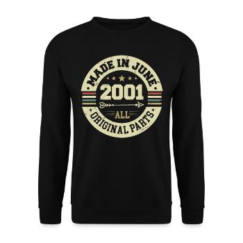 Juin 2001 Cadeau d’anniversaire Juin 2001 Juin 2001 - Sweat-shirt Unisexe - noir - Devant - Alina (178cm) & Michal (187cm)