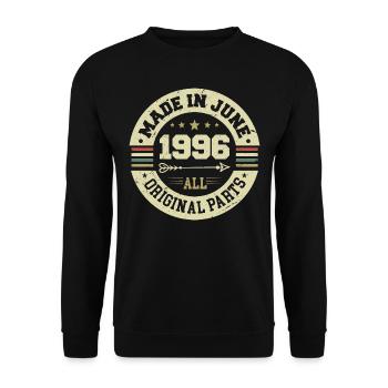 Juin 1996 Anniversaire Présent Juin 1996 Juin 1996 - Sweat-shirt Unisexe - noir - Devant - Alina (178cm) & Michal (187cm)