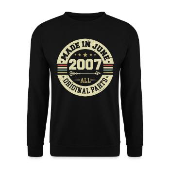 June 2007 Birthday Present June 2007 June 2007 - Unisex Sweatshirt - black - Front - Alina (178cm) & Michal (187cm)