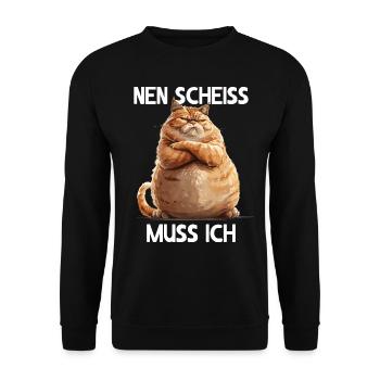 Cat kitty I have to fuck - Unisex Sweatshirt - black - Front - Alina (178cm) & Michal (187cm)