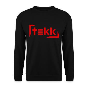 Hardtekk - Tekk - Techno - Tekk lettering - Unisex Sweatshirt - black - Front - Alina (178cm) & Michal (187cm)