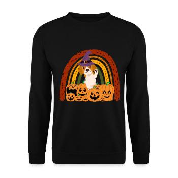 Cute Beagle Halloween Costume Dog - Unisex Sweatshirt - black - Front - Alina (178cm) & Michal (187cm)