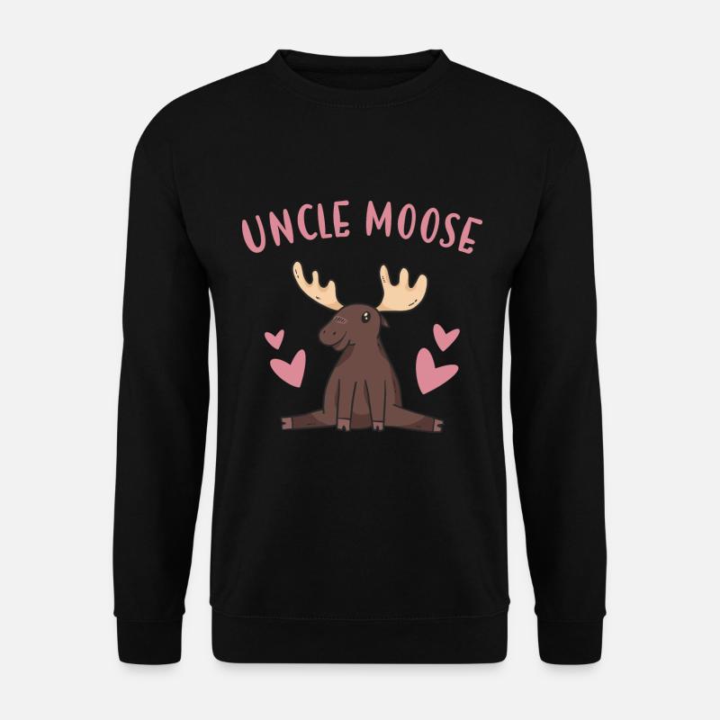 Elk Uncle Moose - Unisex Sweatshirt - black