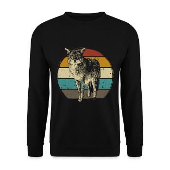 Coyote Coyote Animal Animal Sauvage - Sweat-shirt Unisexe - noir - Devant - Alina (178cm) & Michal (187cm)