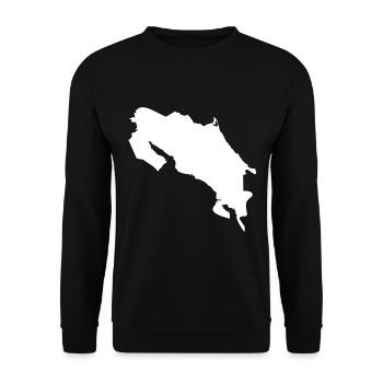 Costa Rica map flag - Unisex Sweatshirt - black - Front - Alina (178cm) & Michal (187cm)