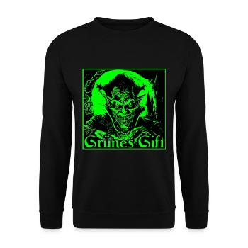 Dracula, grünes Gift - Unisex Pullover - Schwarz - Vorne - Alina (178cm) & Michal (187cm)