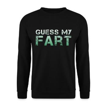 Devinez mon pet - péter en disant drôle de pet péter - Sweat-shirt Unisexe - noir - Devant - Alina (178cm) & Michal (187cm)
