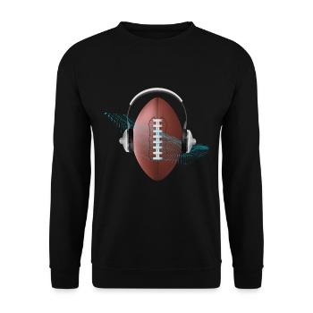 Rugby Sound Musik - Unisex Pullover - Schwarz - Vorne - Alina (178cm) & Michal (187cm)