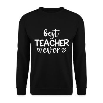 Meilleur professeur de tous les temps - Sweat-shirt Unisexe - noir - Devant - Alina (178cm) & Michal (187cm)