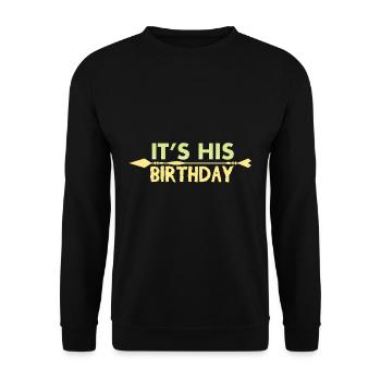 Chemise pour groupes d'anniversaire - Sweat-shirt Unisexe - noir - Devant - Alina (178cm) & Michal (187cm)