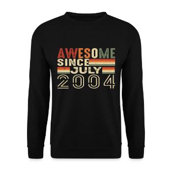 Juillet 2004 Cadeau d’anniversaire Juillet 2004 Vintage - Sweat-shirt Unisexe - noir - Devant - Alina (178cm) & Michal (187cm)
