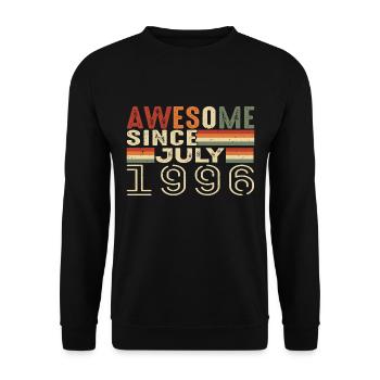 July 1996 Birthday Gift July 1996 Vintage - Unisex Sweatshirt - black - Front - Alina (178cm) & Michal (187cm)