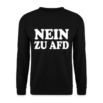 No to afd - Unisex Sweatshirt - black - Front - Alina (178cm) & Michal (187cm)