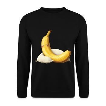 Banane - Unisex Pullover - Schwarz - Vorne - Alina (178cm) & Michal (187cm)