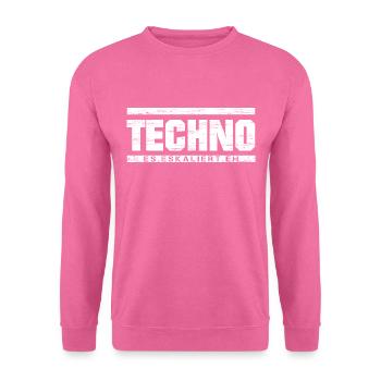 Techno - Rave - Gift - Techno merch - Unisex Sweatshirt - pink - Front