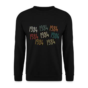 Né en 1984 - légendaire depuis 1984 - Sweat-shirt Unisexe - noir - Devant - Alina (178cm) & Michal (187cm)