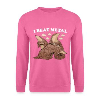 J’ai battu le pangolin métallique - Sweat-shirt Unisexe - rose - Devant