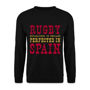 Rugby Perfected In Spain Rugby - Unisex Pullover - Schwarz - Vorne - Alina (178cm) & Michal (187cm)