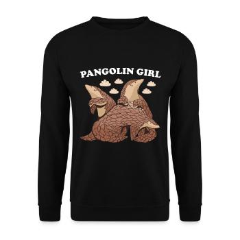 Pangolin Fille - Sweat-shirt Unisexe - noir - Devant - Alina (178cm) & Michal (187cm)
