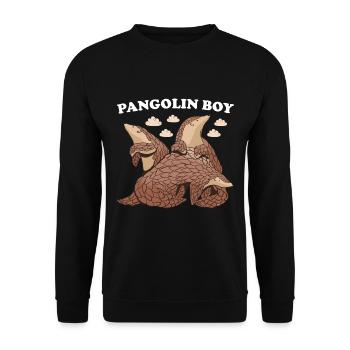 Pangolin Garçon - Sweat-shirt Unisexe - noir - Devant - Alina (178cm) & Michal (187cm)