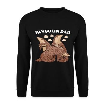 Pangolin Papa Pangolin - Sweat-shirt Unisexe - noir - Devant - Alina (178cm) & Michal (187cm)