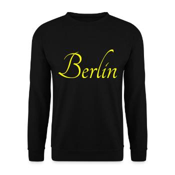 Berlin - Unisex Pullover - Schwarz - Vorne - Alina (178cm) & Michal (187cm)