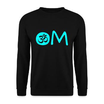 Om Chakra blau - Unisex Pullover - Schwarz - Vorne - Alina (178cm) & Michal (187cm)