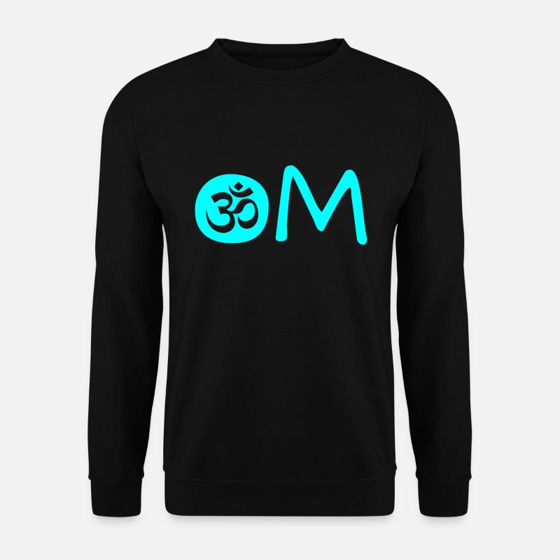 Om Chakra blau - Unisex Pullover - Schwarz