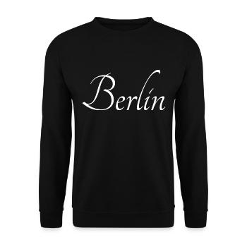 Berlin - Unisex Pullover - Schwarz - Vorne - Alina (178cm) & Michal (187cm)