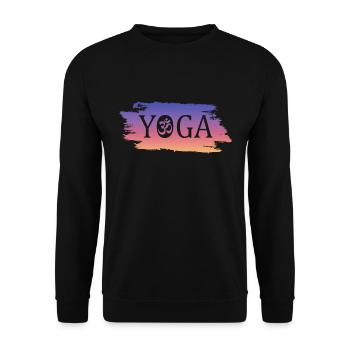 Yoga - Unisex Pullover - Schwarz - Vorne - Alina (178cm) & Michal (187cm)