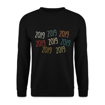 Vintage 2019 Year of birth - legendary since 2019 - Unisex Sweatshirt - black - Front - Alina (178cm) & Michal (187cm)