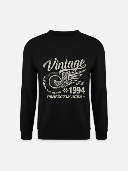 1994 Jahrgang Geburtstag Retro Vintage Geschenk - Unisex Pullover - Schwarz